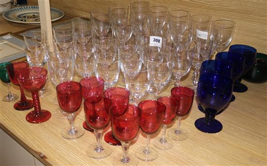 Assorted ceramics and glass including Villeroy & Boch glasses.